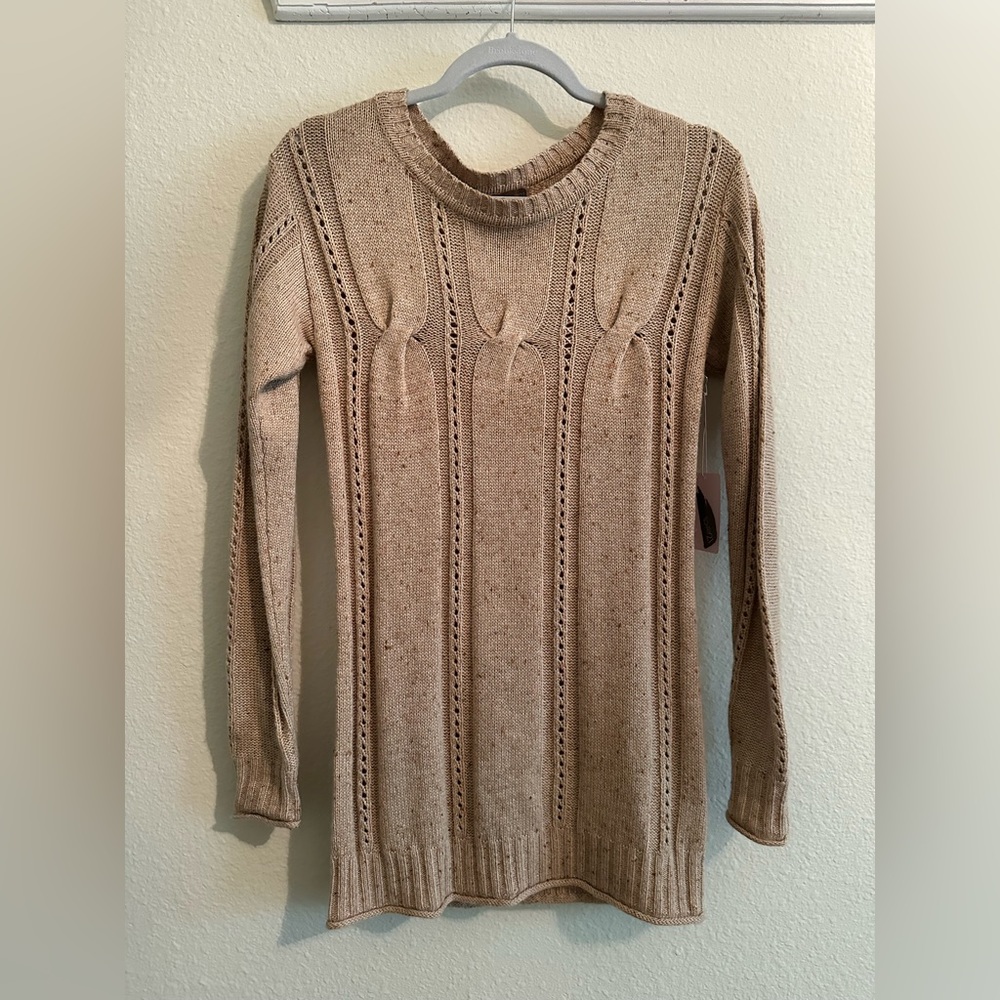 Beige knitted sweater/dress
